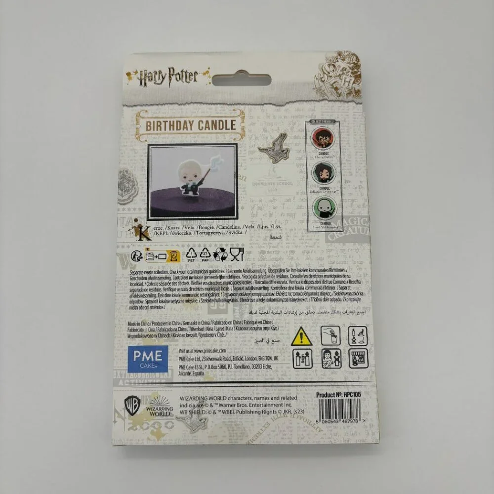 Harry Potter Birthday Candle, Draco Malfoy, Cupcake Cake Decoration Party NEW - Picture 2 of 2